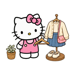Kitty整理衣柜