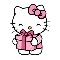 Kitty 抱着安心小礼物